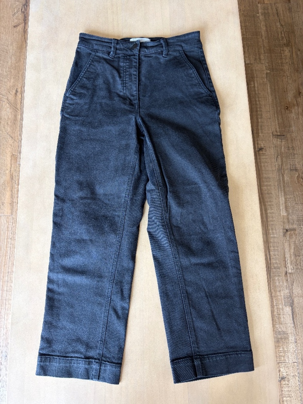 Everlane The Straight Leg Crop Pants Black Size 2